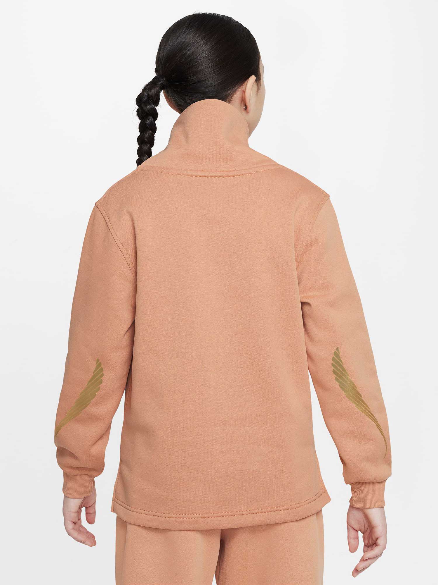 NIKE Блуза G NSW CLUB FLC FNL LS TOP SHNE