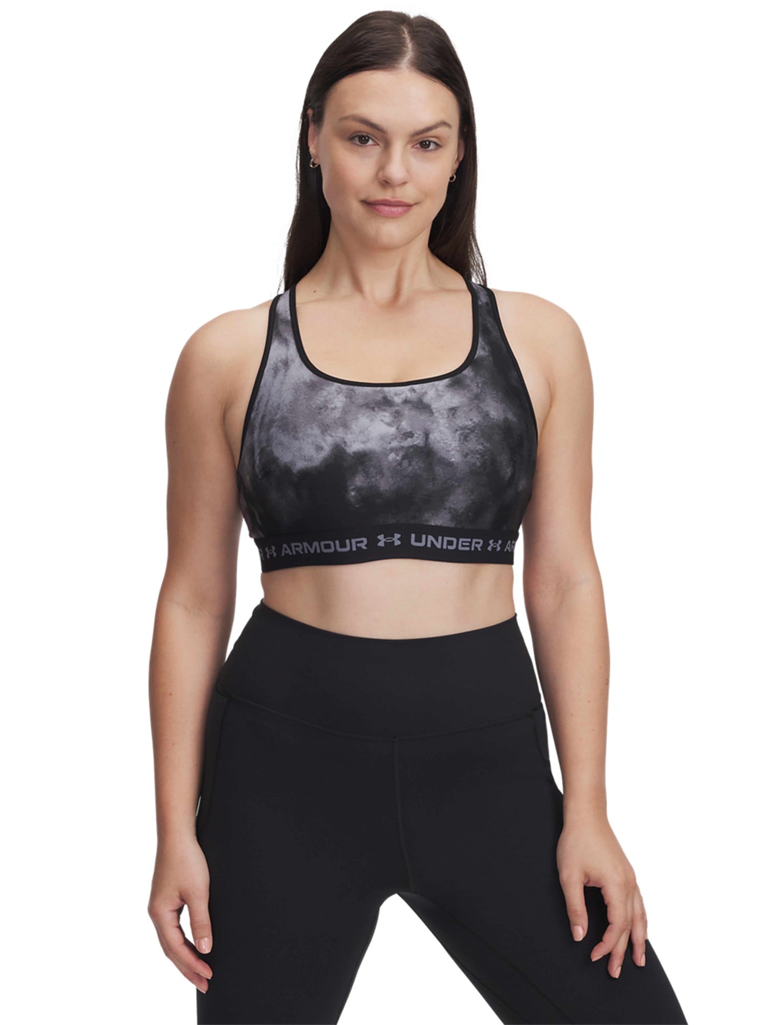 UNDER ARMOUR Спортен сутиен Crossback Mid Print