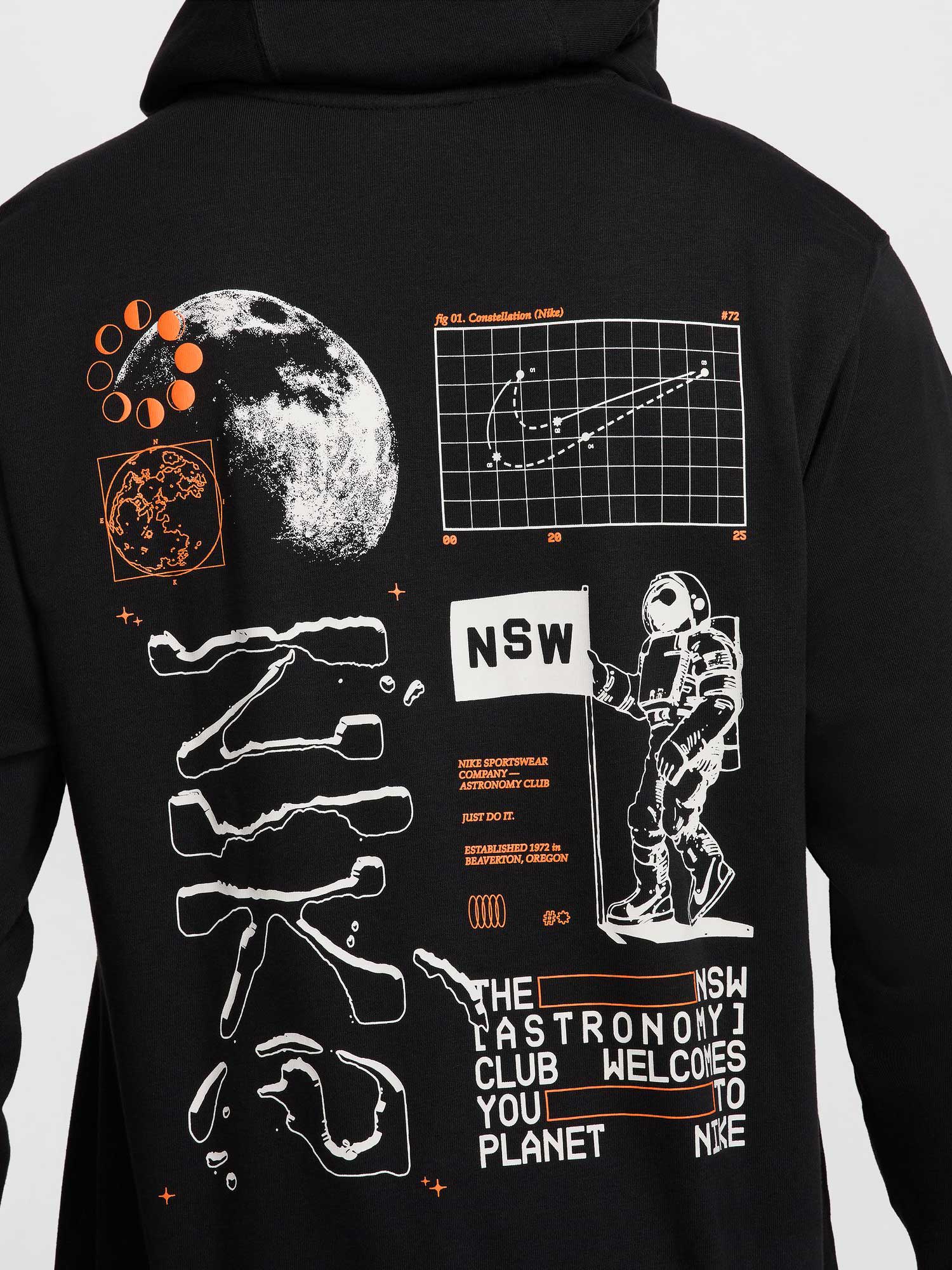 NIKE Суитшърт M NK CLUB FT PO HDY MOON GFX