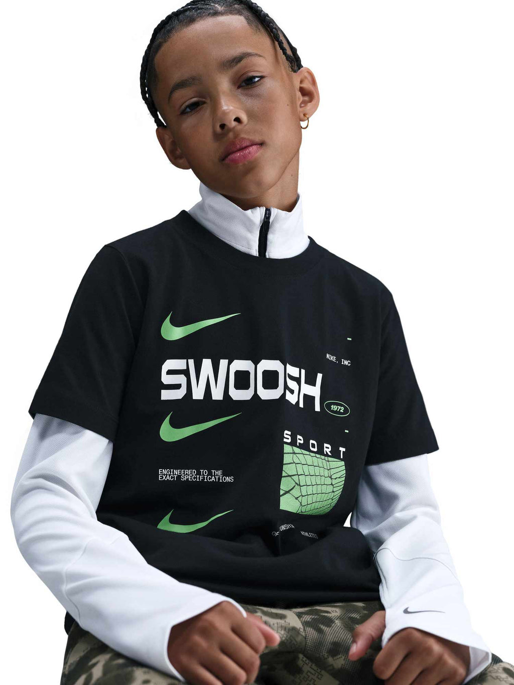 NIKE Тениска K NSW TEE SWOOSH SPT