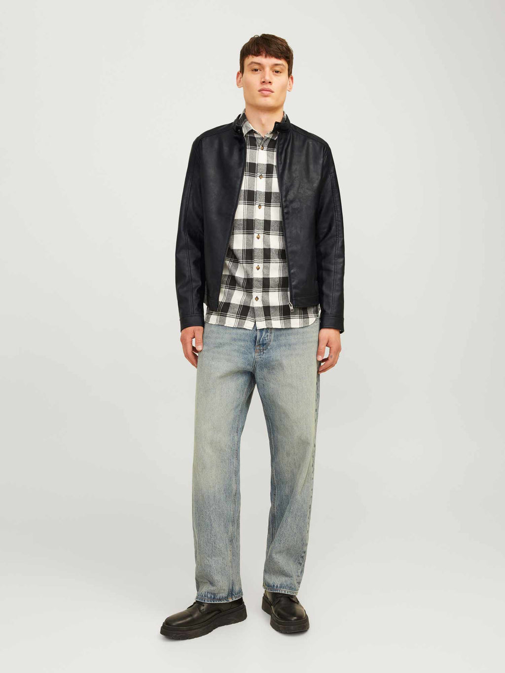 JACK & JONES Яке JJEDYLAN CLEAN PU JACKET NOOS