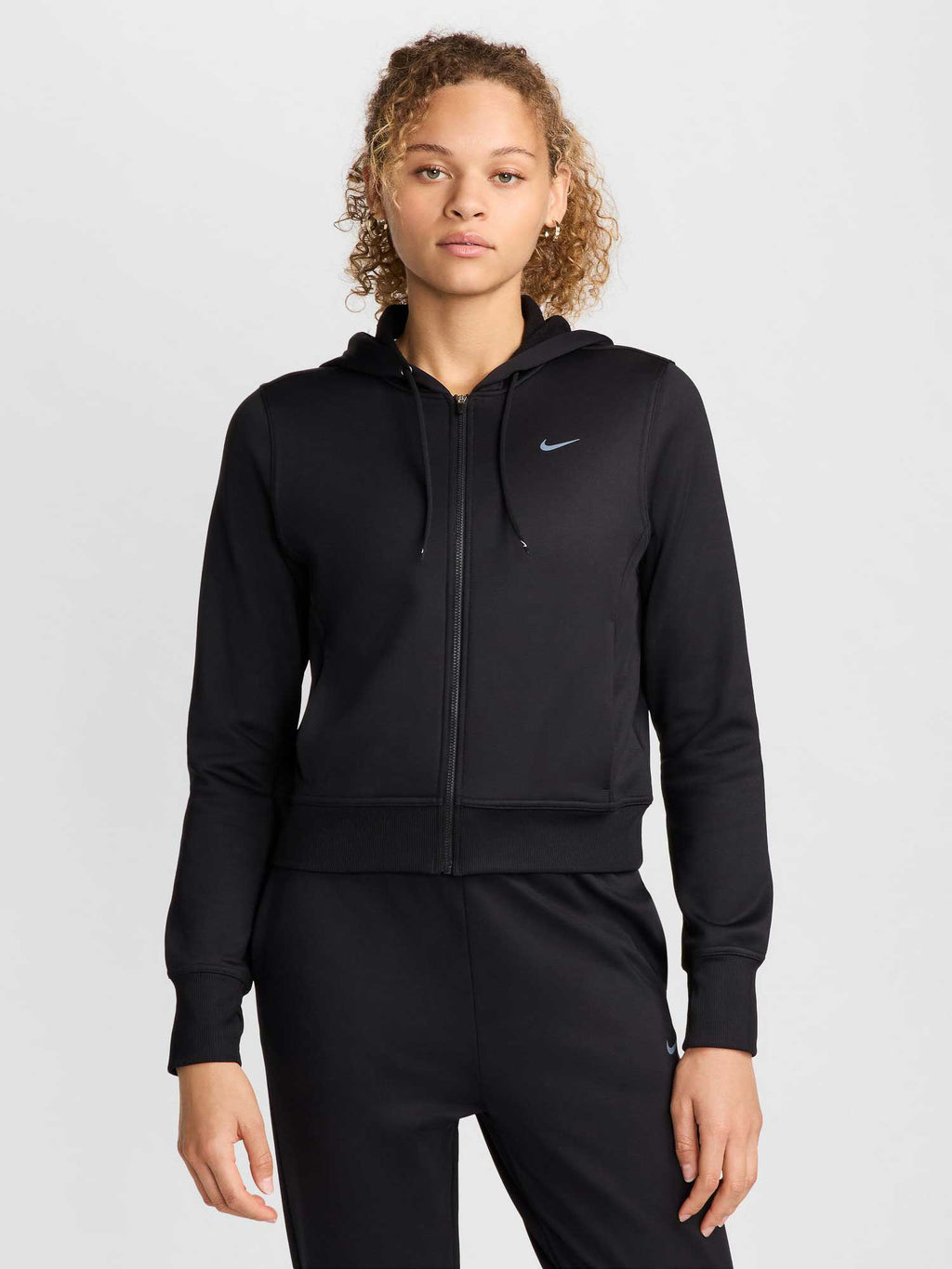 NIKE Суитшърт W NK ONE TF FZ HOODIE LBR