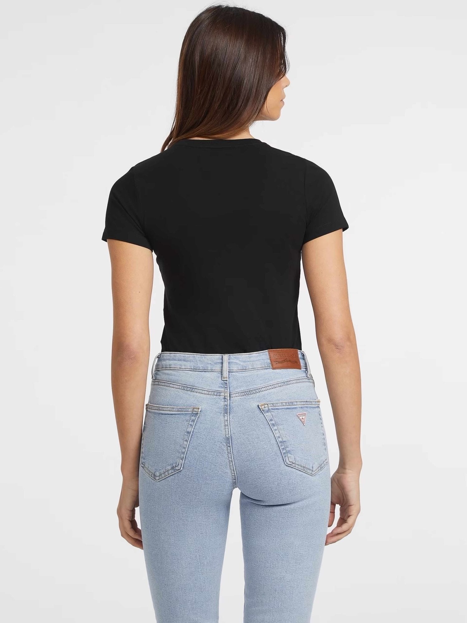 GUESS JEANS Тениска GJ SS CN REG 3D EMBR GUESS TEE