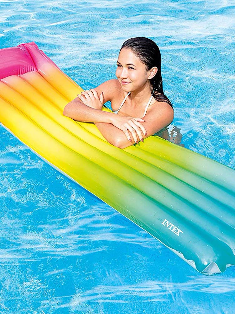 INTEX Надуваем дюшек Rainbow Ombre Mat