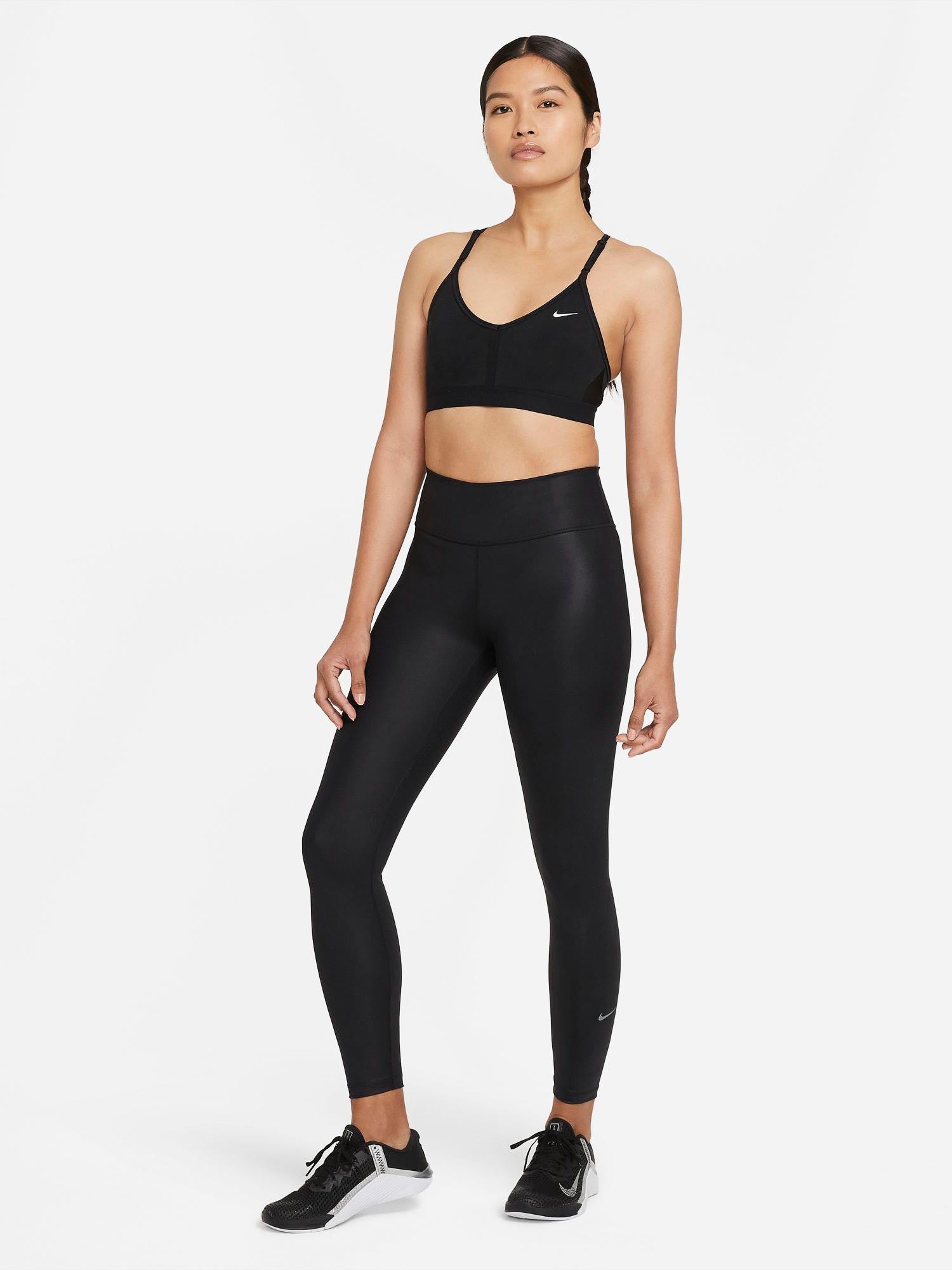 NIKE Спортен сутиен W NK INDY V-NECK BRA