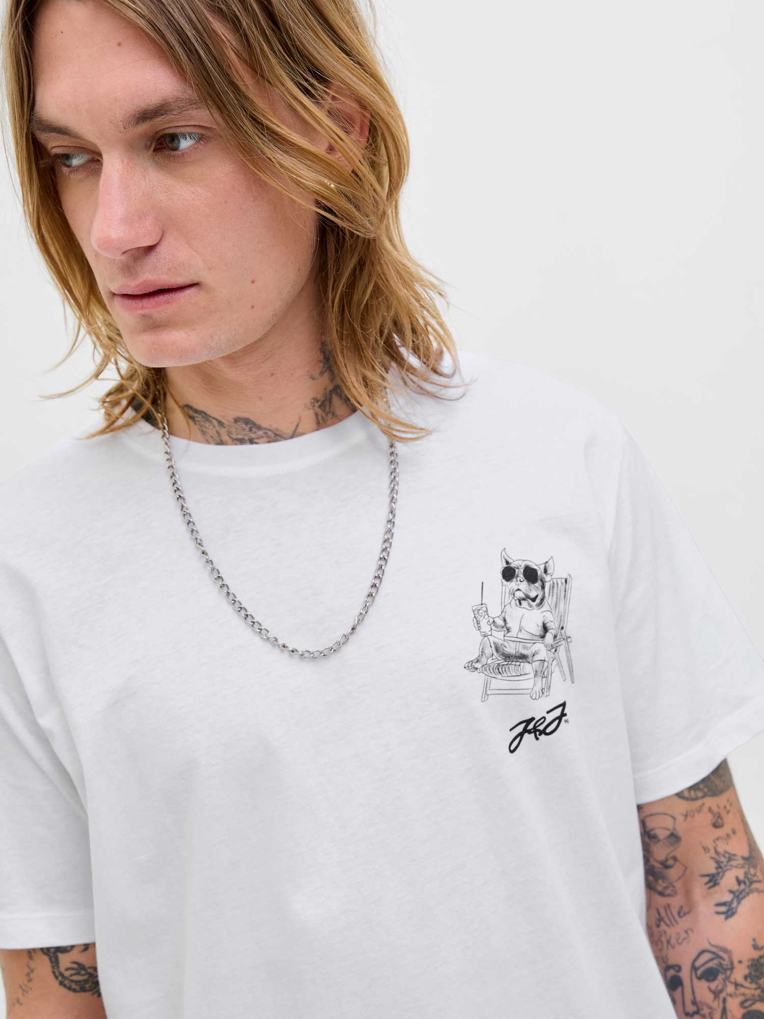 JACK & JONES Тениска JORRELAX TEE SS CREW NECK SMU