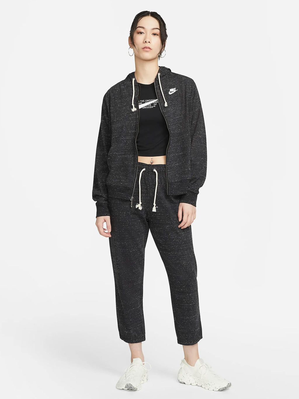 NIKE Суитшърт W NSW GYM VNTG EASY FZ HOODIE