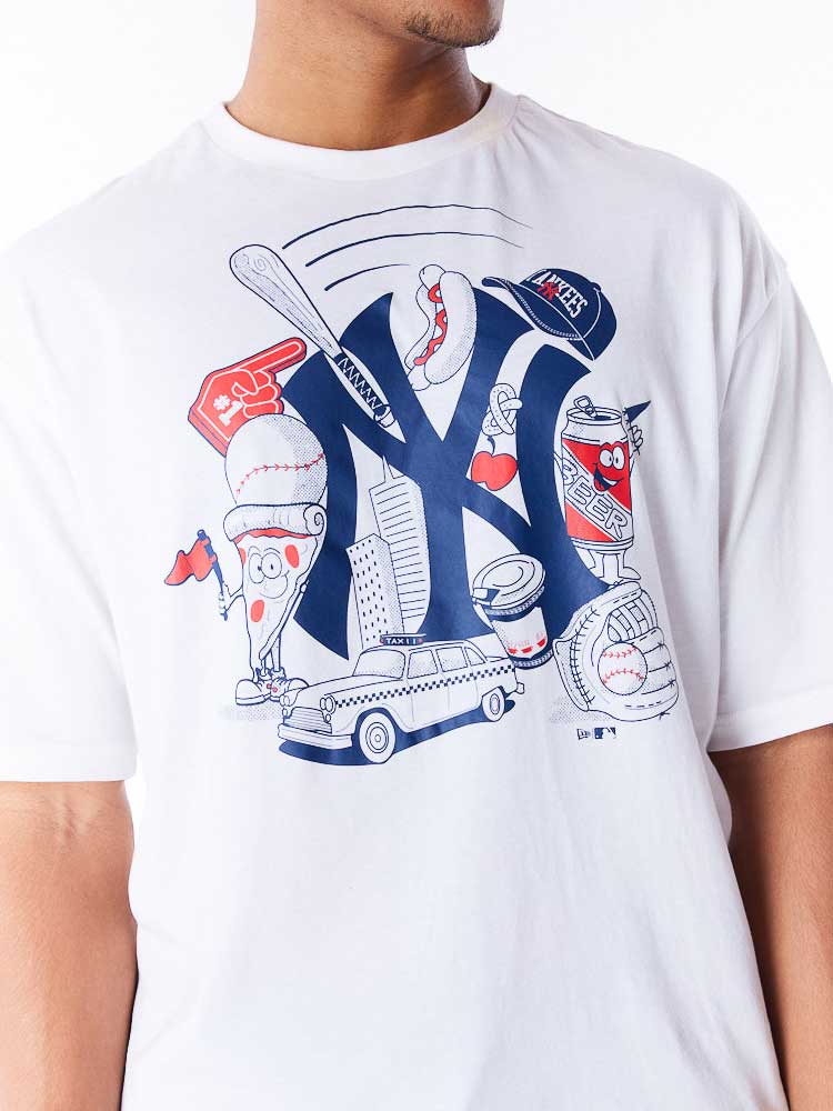 NEW ERA Тениска MLB FOOD GRPHC OS TEE NEYYAN