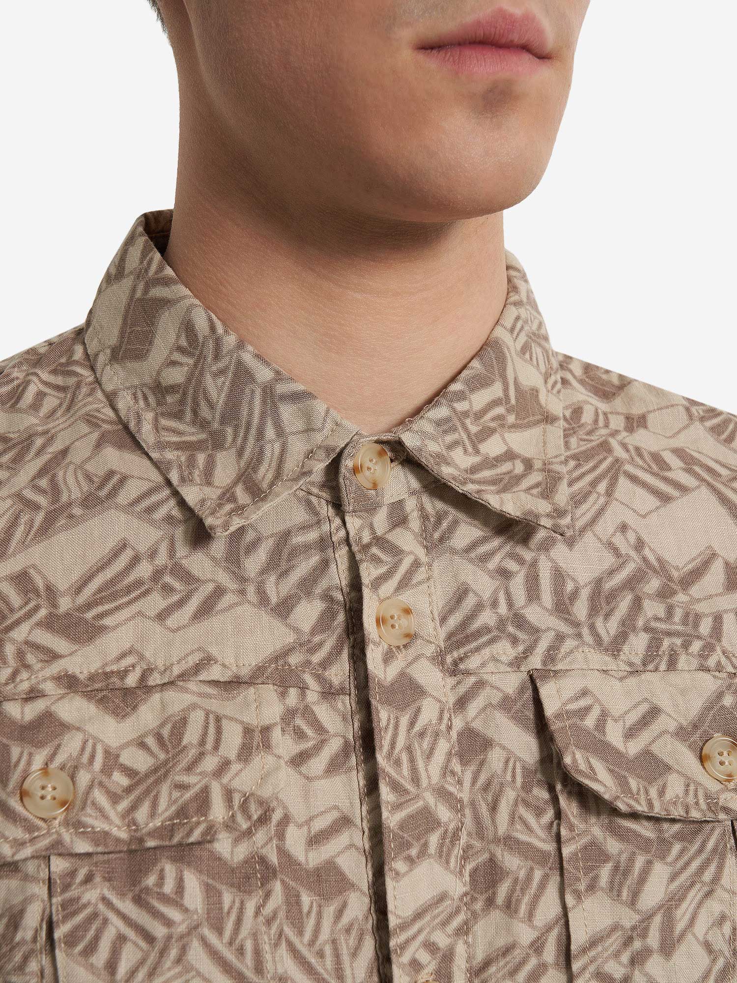 CORDILLERO Риза Travel Male SS Shirt AOP linen