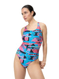 SPEEDO Цял бански WOMENS ALLOVER DIGITAL POWERBACK