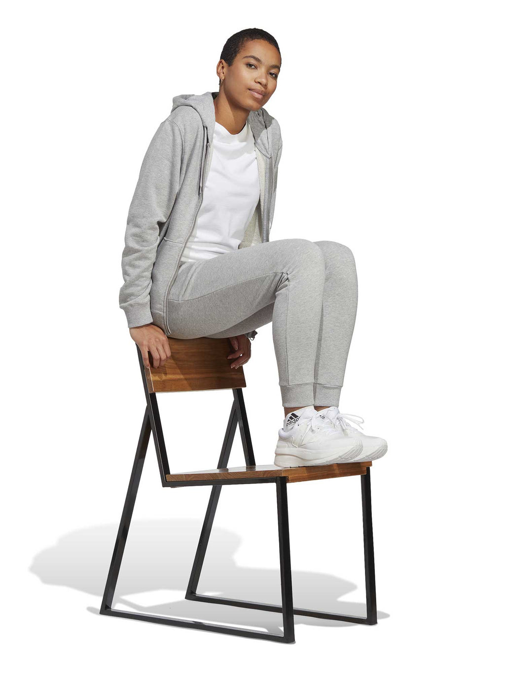ADIDAS SPORTSWEAR Суитшърт Essentials Linear Full-Zip French Terry