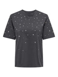 ONLY Тениска ONLFELLA S/S STUDS TOP BOX JRS