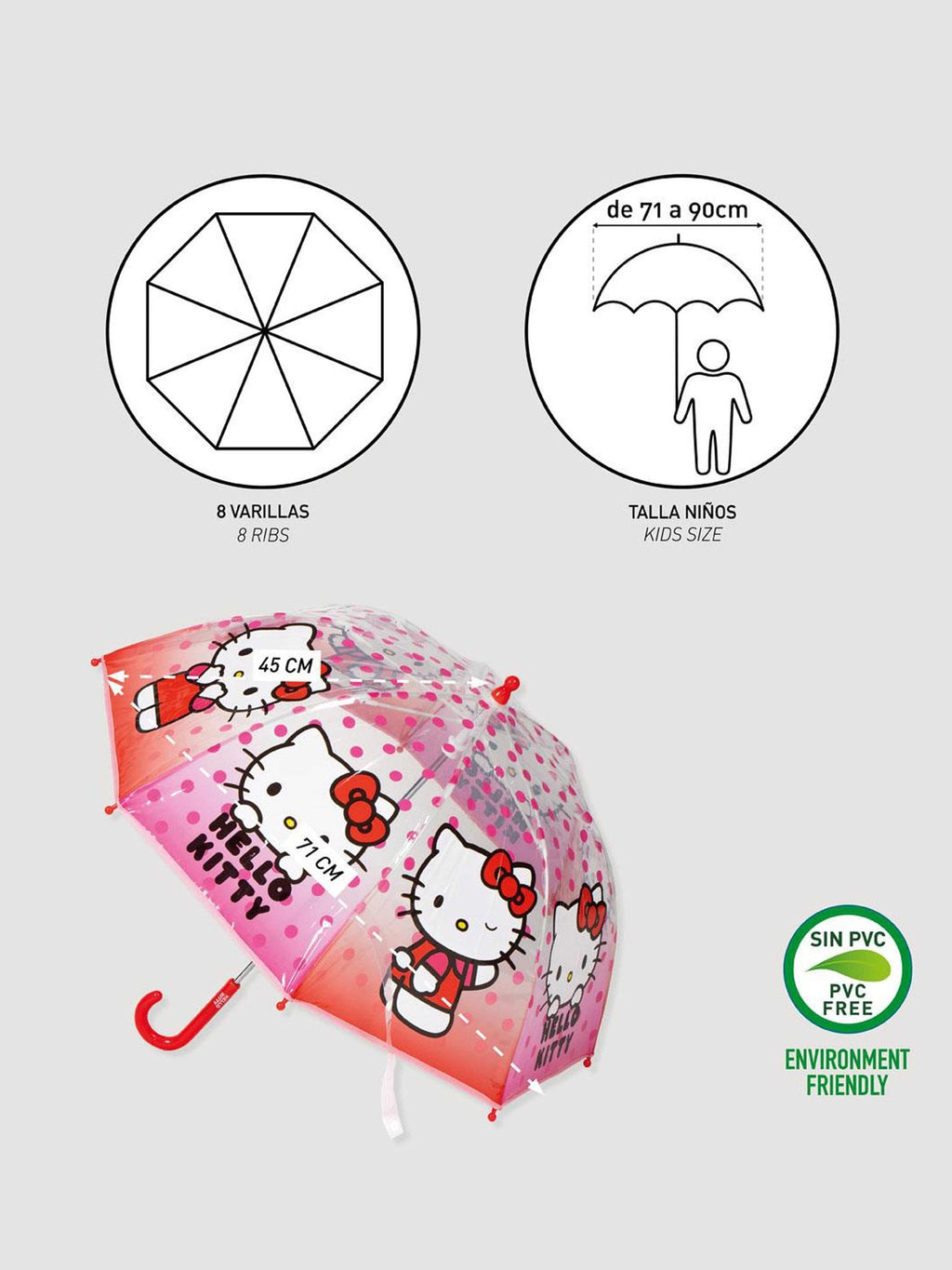 CERDA Чадър HELLO KITTY