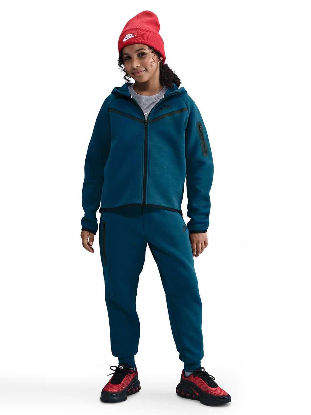 NIKE Суитшърт G NSW TCH FLC HD FZ LS - PD