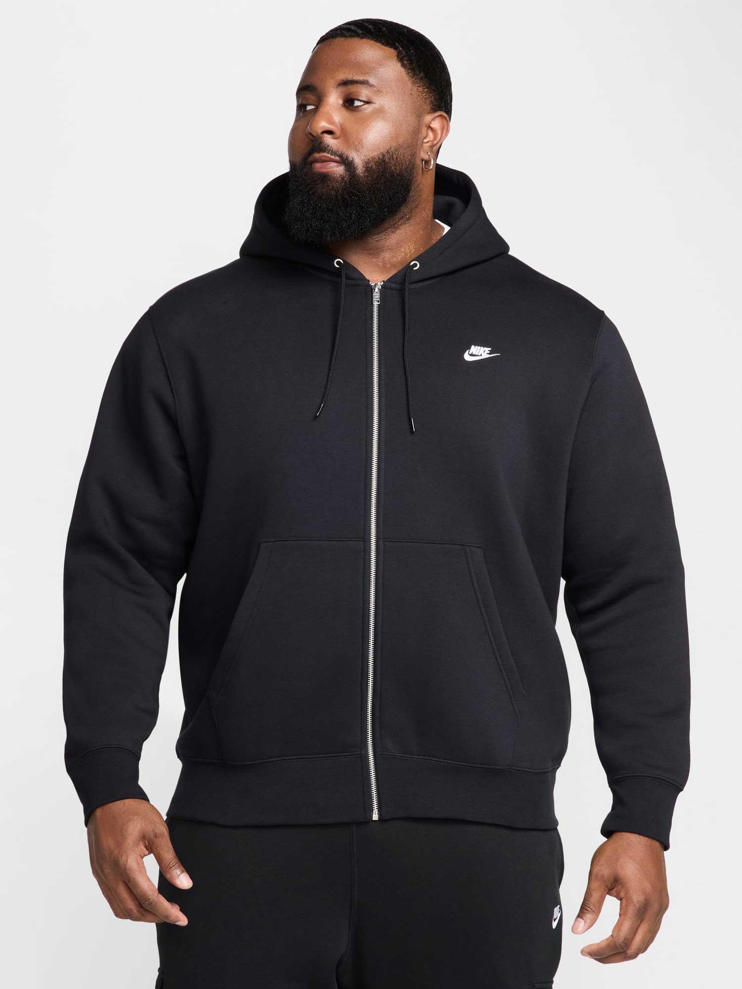 NIKE Суитшърт M NK CLUB BB FZ HOODIE