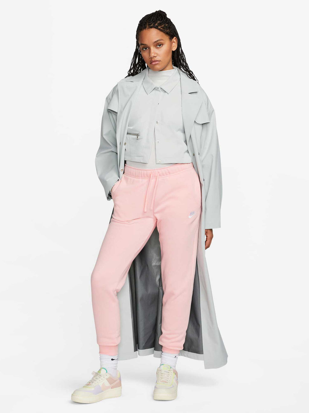 NIKE Спортно долнище W NSW CLUB FLC MR PANT STD