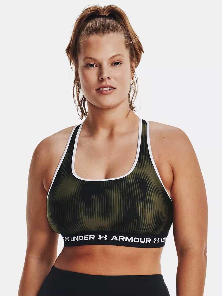 UNDER ARMOUR Спортен сутиен Crossback Mid Print