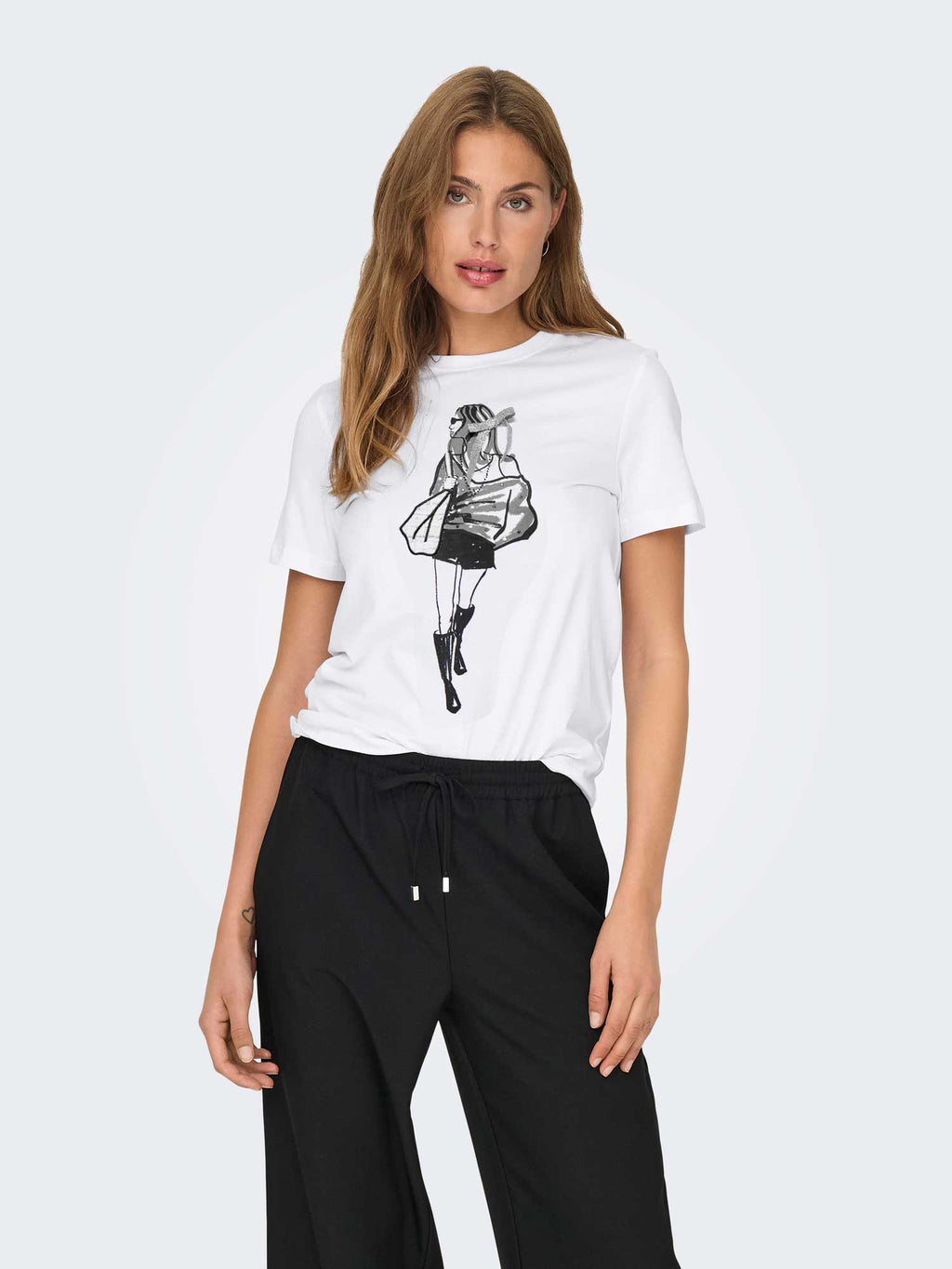 ONLY Тениска ONLEMMA LIFE REG S\/S LADY TOP JRS