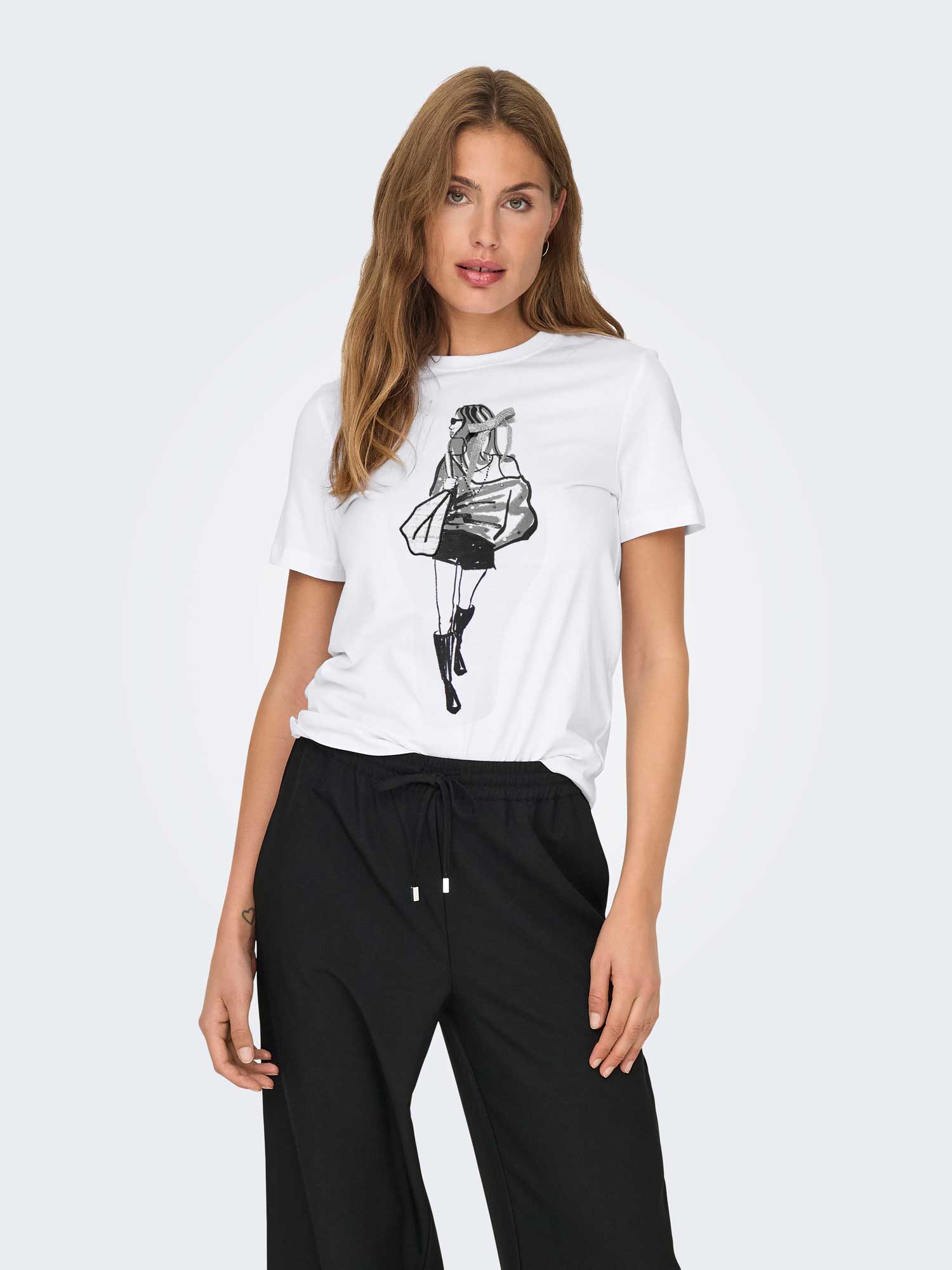 ONLY Тениска ONLEMMA LIFE REG S\/S LADY TOP JRS