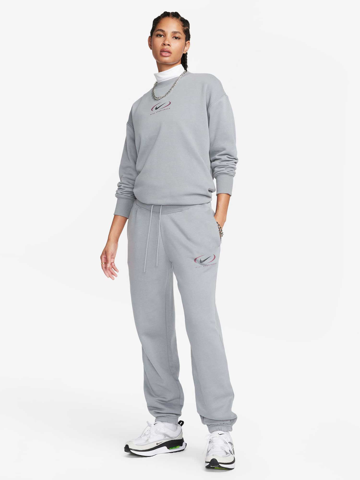 NIKE Спортно долнище W NSW PHNX FLC HR OS PANT PRNT