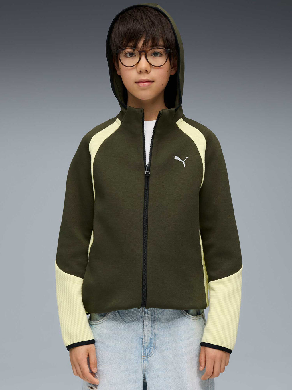 PUMA Суитшърт EVOSTRIPE Full-Zip Hoodie DK B