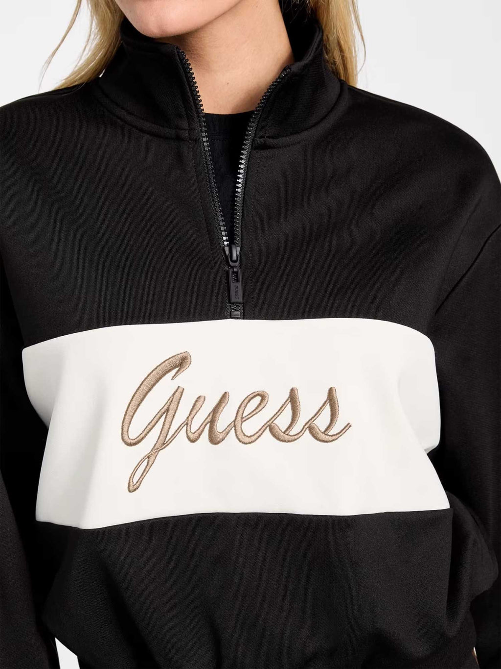 GUESS Блуза FABIA HALF-ZIP SWEAT