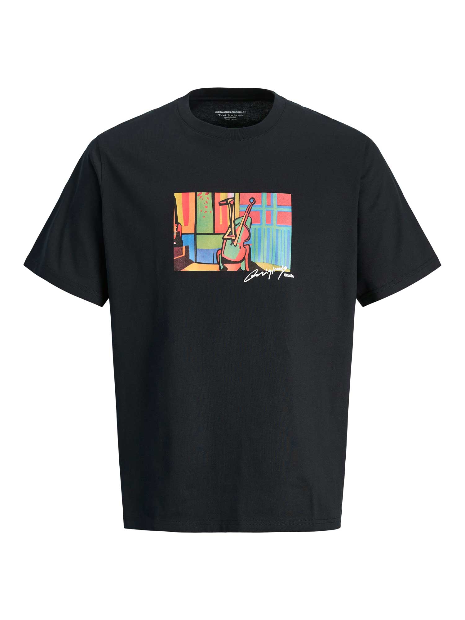 JACK & JONES Тениска JORMANCHESTER CUBISM FRONT TEE SS CN
