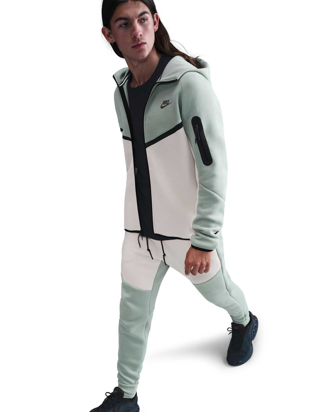 NIKE Суитшърт M NK TCH FLC FZ WR HOODIE