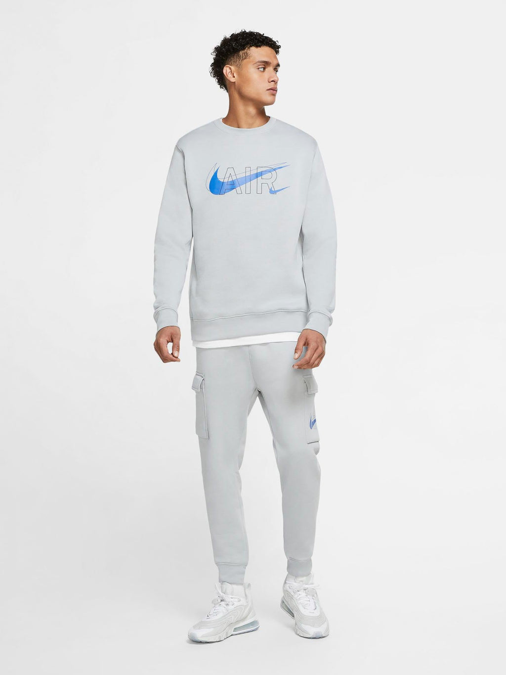 NIKE Блуза M CREW PRNT PACK BB