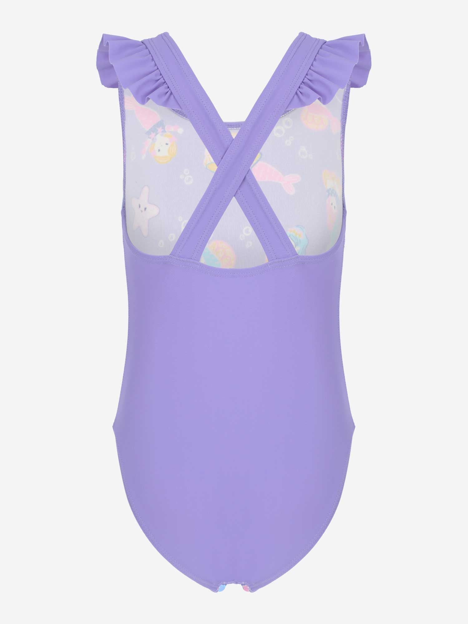 JOSS Цял бански Little Girls All-Over Printed