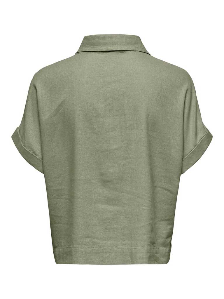 ONLY Риза ONLCARO S/S LINEN BL BOXY SHIRT CC PNT