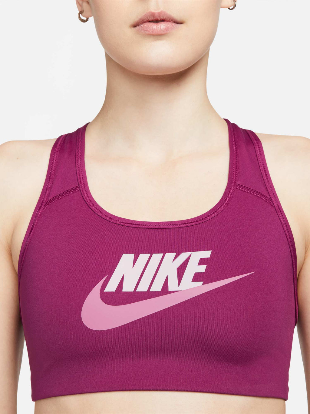 NIKE Спортен сутиен W DF SWSH CB FUTURA GX BRA