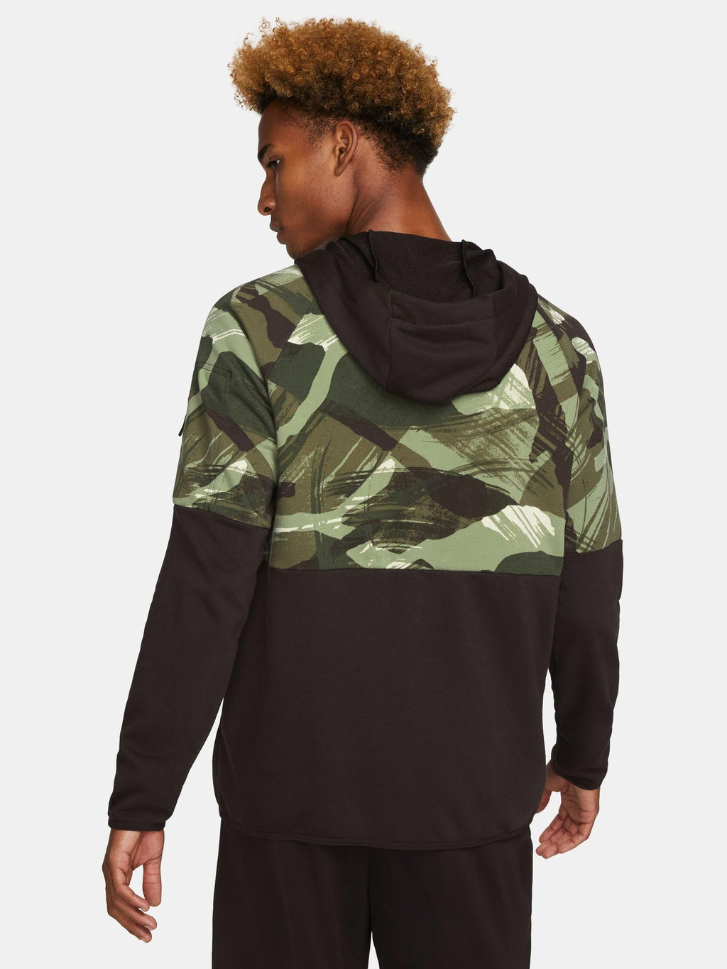 NIKE Суитшърт M NK DF FLC HD FZ CAMO