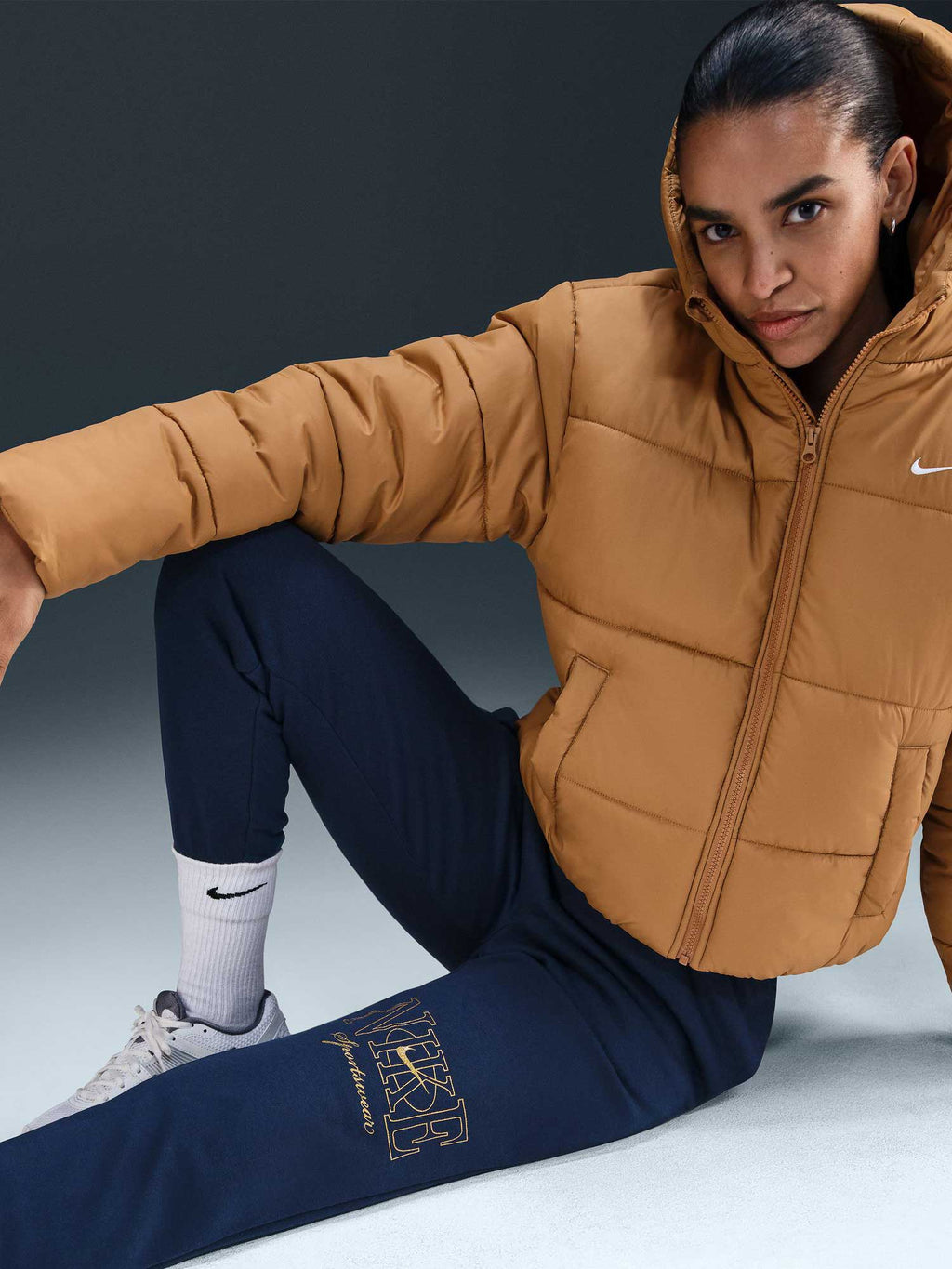 NIKE Спортно долнище W NSW CLUB STD PANT SHINE