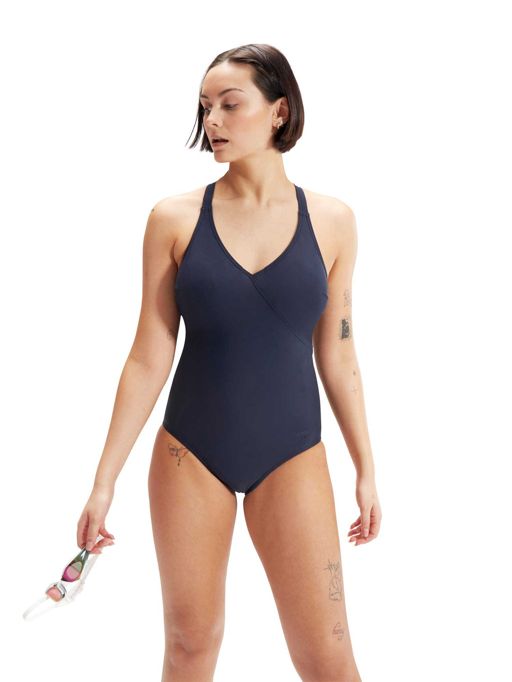 SPEEDO Цял бански WOMENS SHAPING CONTOURECLIPSE PRINTED