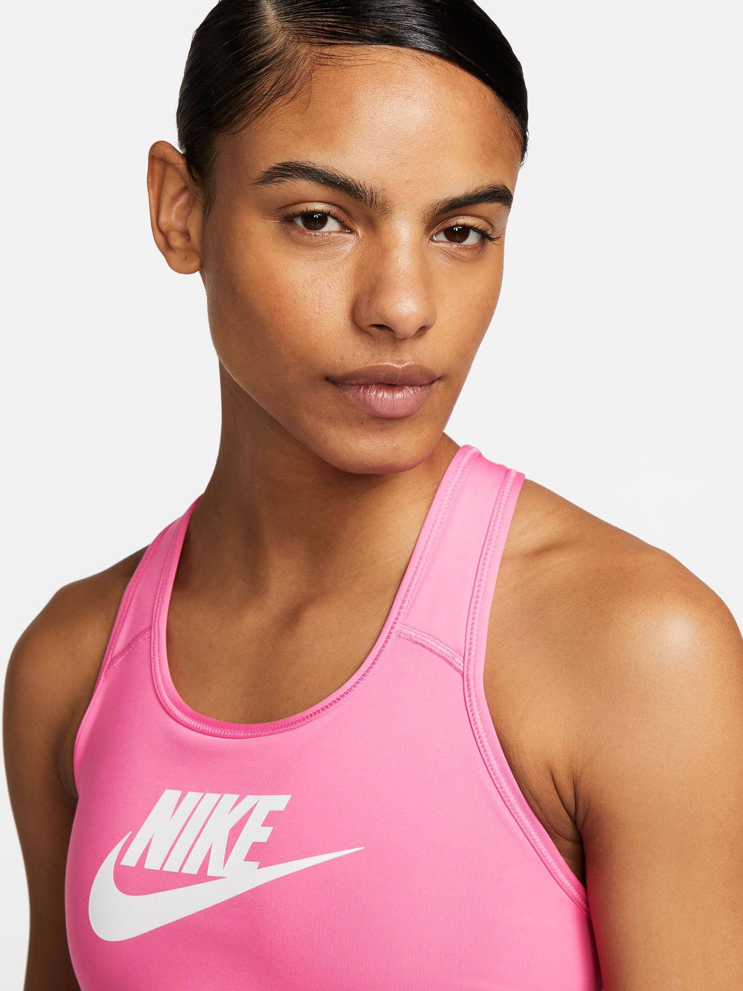 NIKE Спортен сутиен W DF SWSH CB FUTURA GX BRA