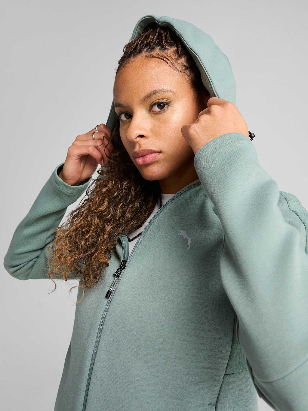 PUMA Суитшърт EVOSTRIPE Full-Zip Hoodie DK