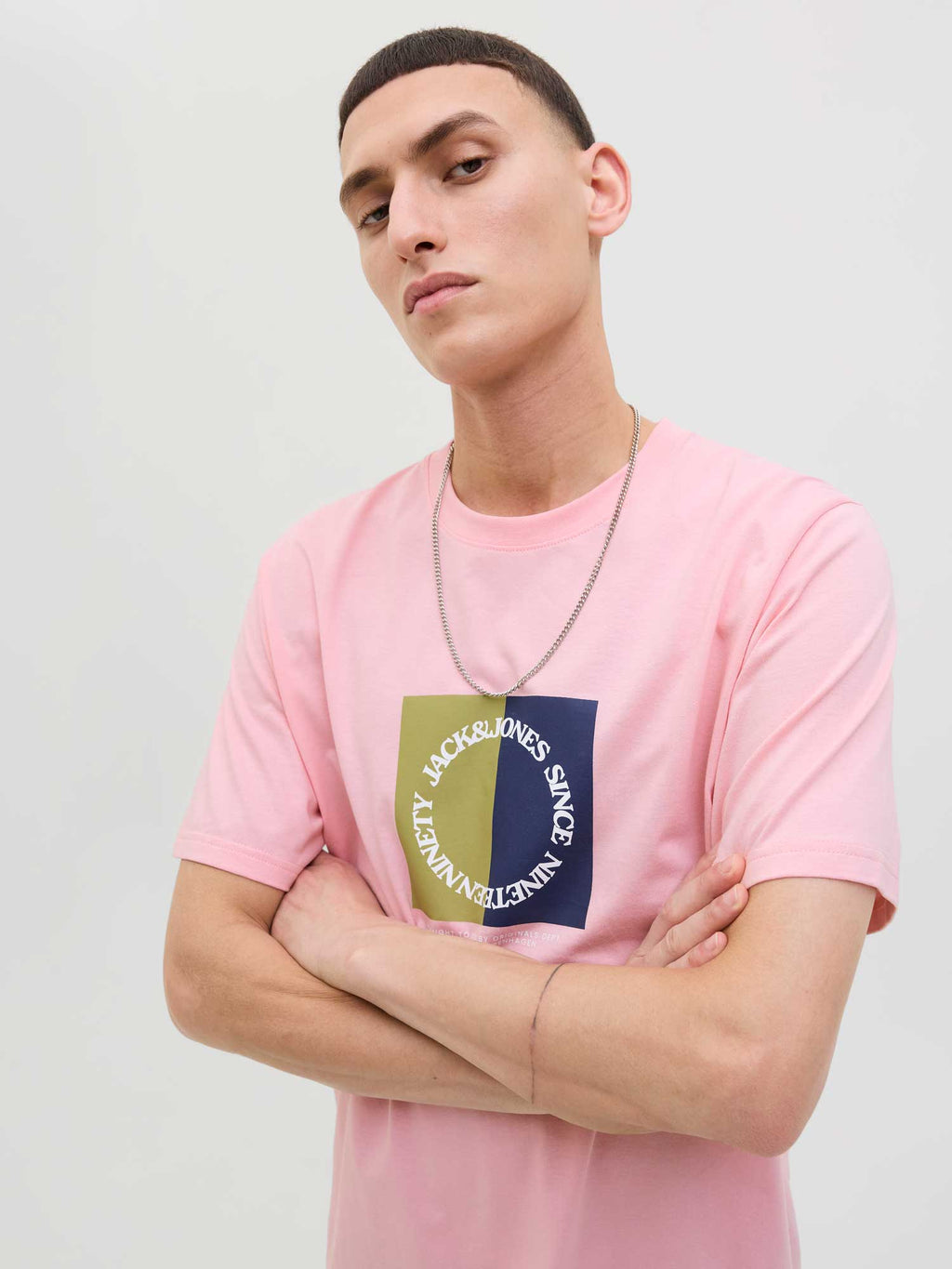 JACK & JONES Тениска JORTAVIRA BRANDING TEE SS CREW NECK