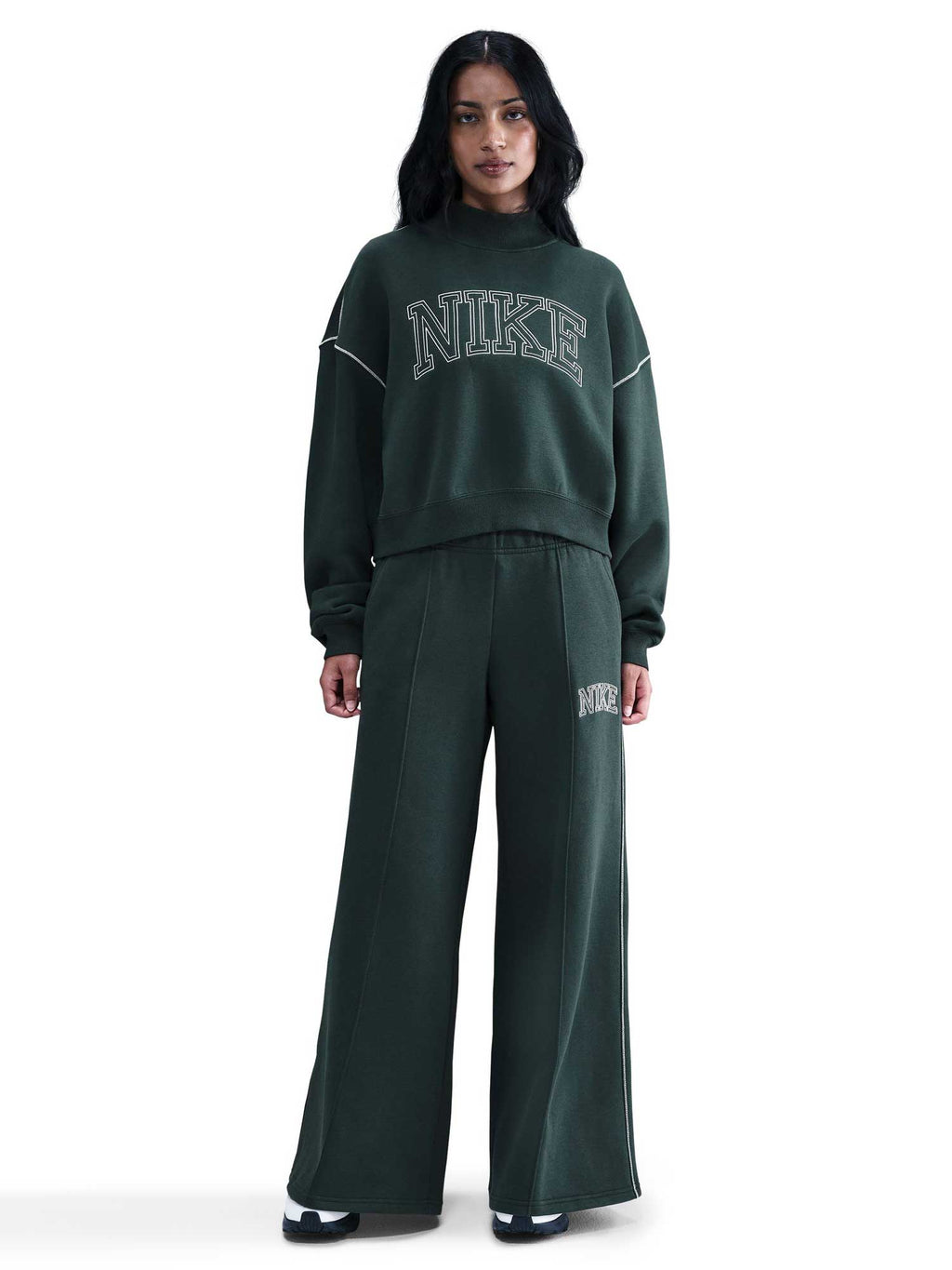 NIKE Блуза W NSW PHNX FLC LOGO MOCK NECK