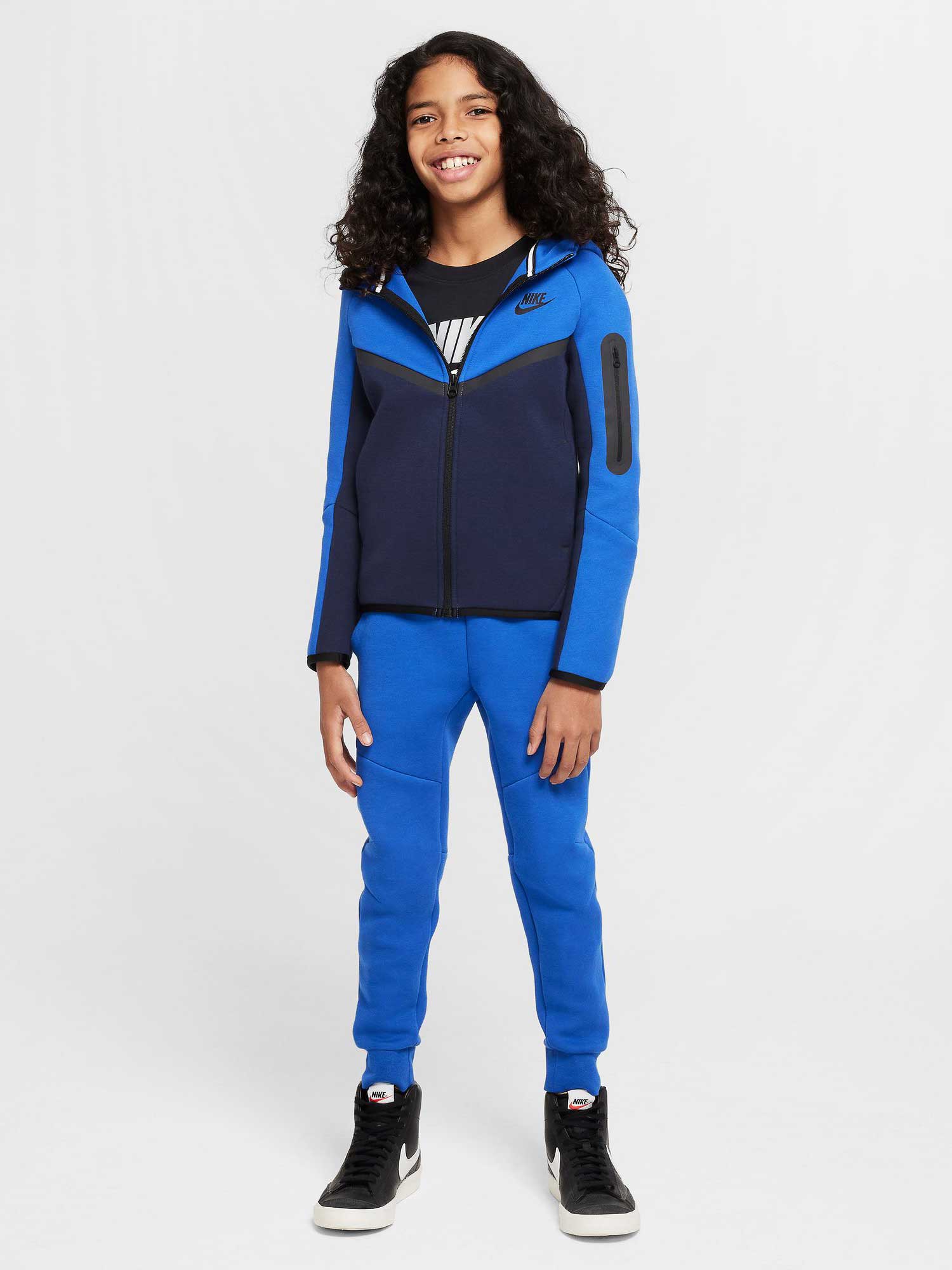 NIKE Суитшърт B NSW TCH FLC FZ - PD