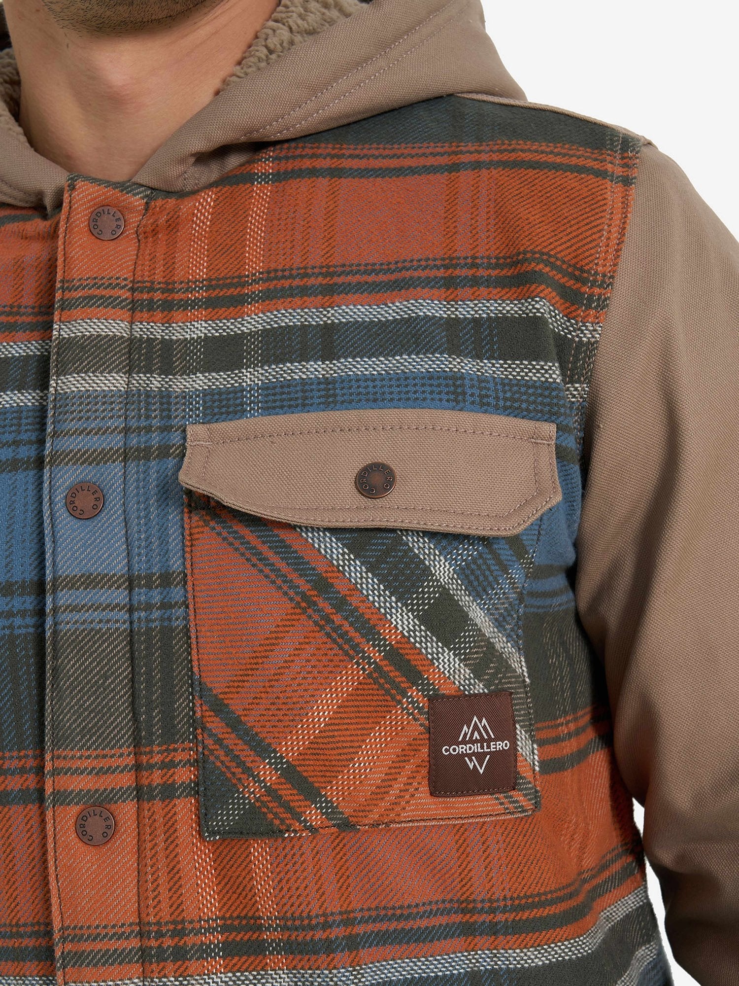 CORDILLERO Яке Male Hooded shirt with sherpa