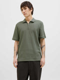 JACK & JONES Тениска JJEAUSTIN ZIP POLO SS NOOS