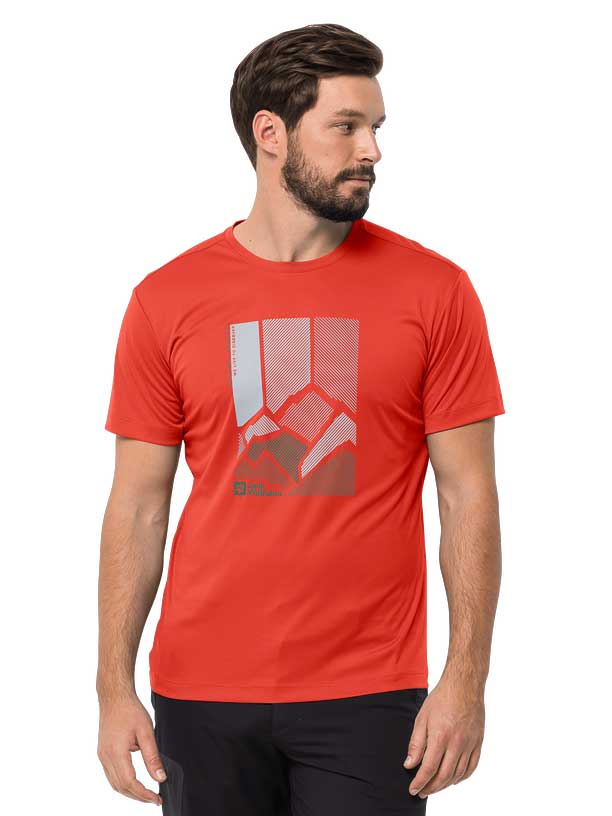 JACK WOLFSKIN Тениска PEAK GRAPHIC T M