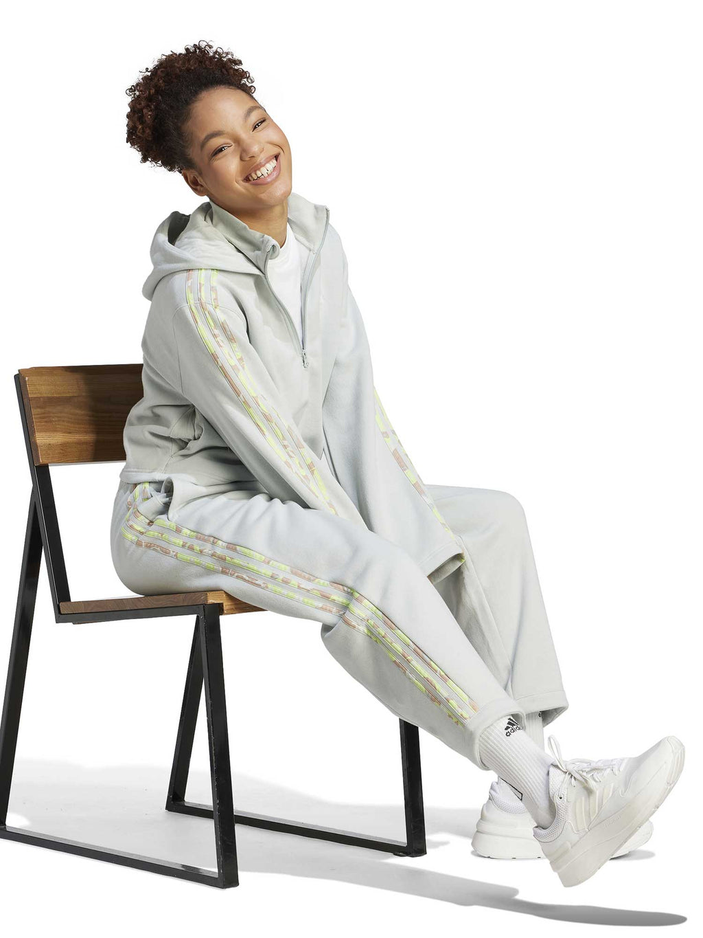 ADIDAS SPORTSWEAR Суитшърт Floral Graphic 3-Stripes Fleece Hoodie