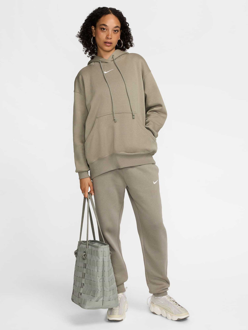 NIKE Спортно долнище W NSW PHNX FLC MR PANT STD