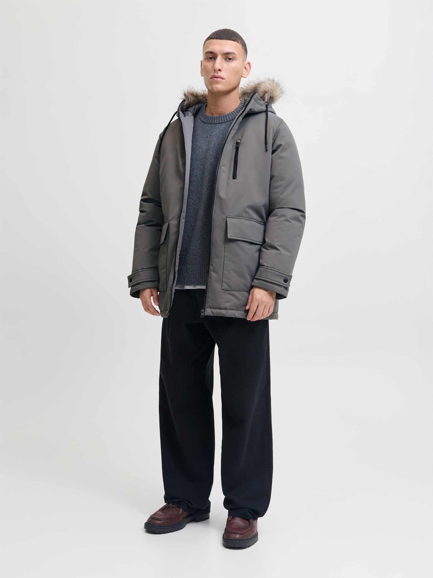 JACK & JONES Яке JJCHARLIE DETACHABLE FAUX FUR PARKA