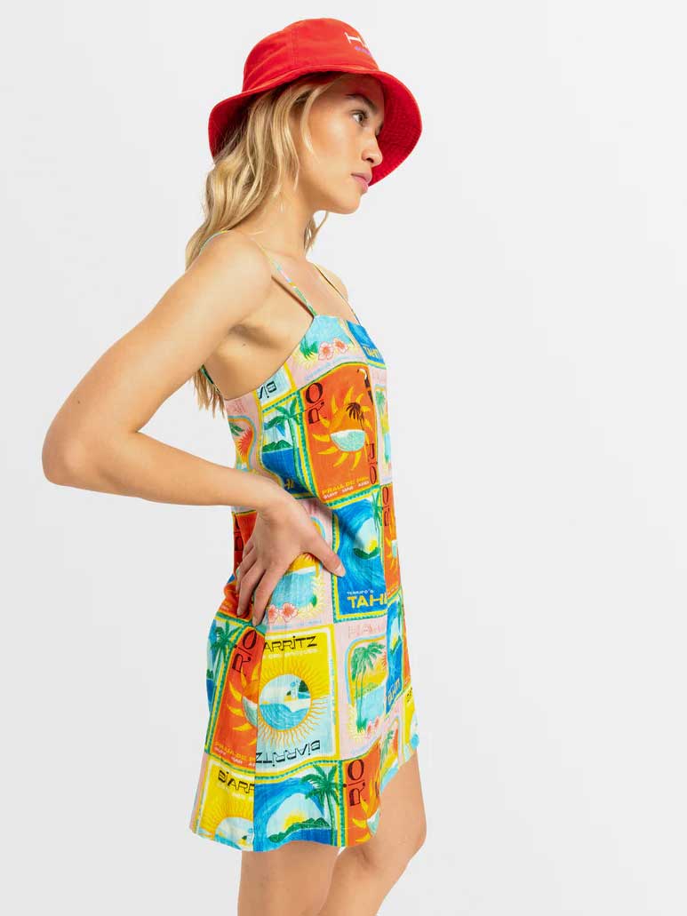 ROXY Рокля ATLAS PLAYA BLANCA SLIP DRESS