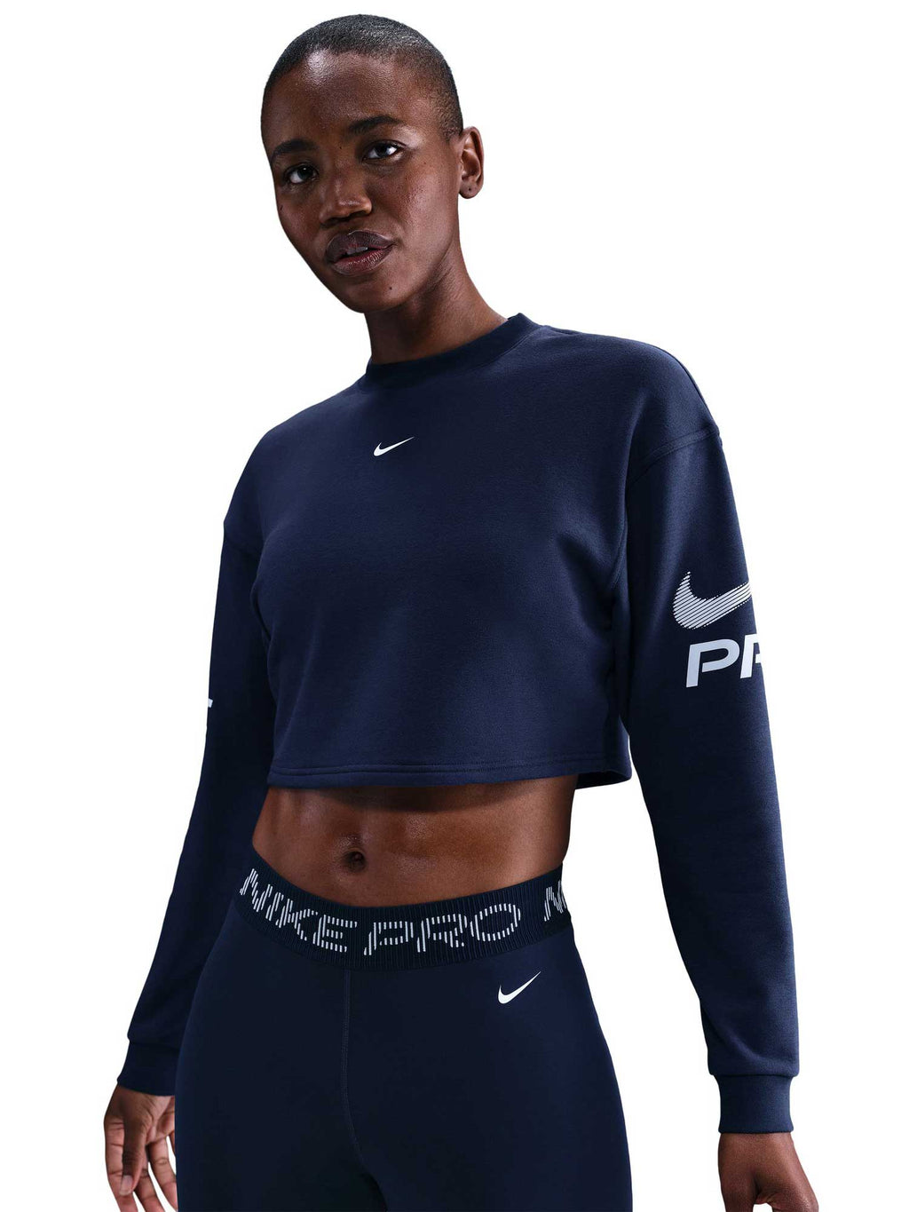 NIKE Блуза W NP DF FLC CREW TT GRX