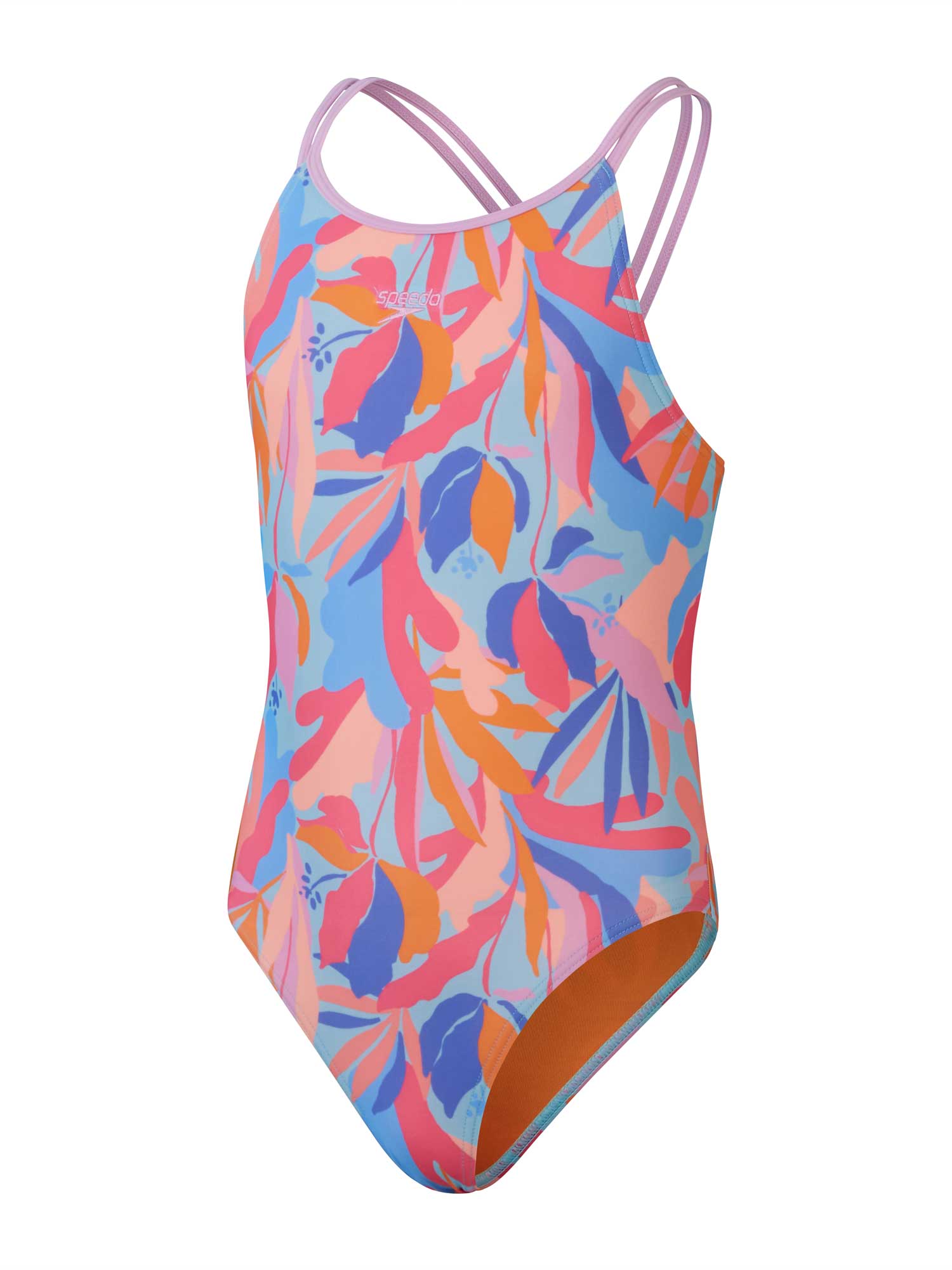 SPEEDO Цял бански GIRLS PRINTED TWINSTRAP