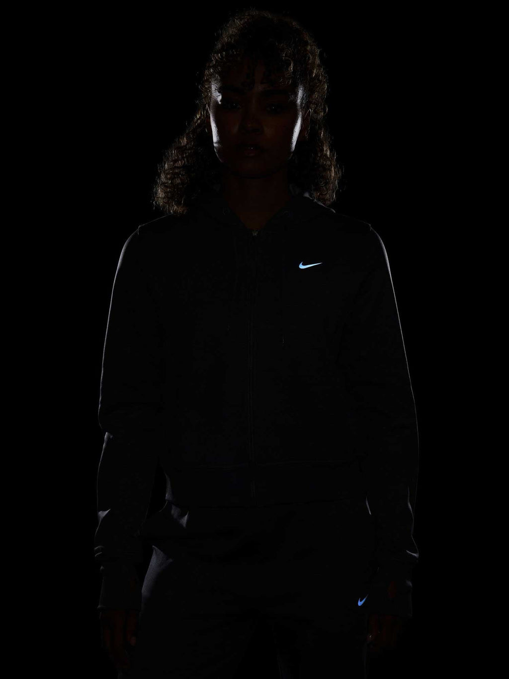 NIKE Суитшърт W NK ONE TF FZ HOODIE LBR